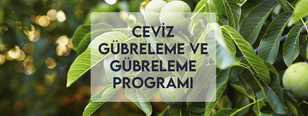 Ceviz Gübreleme ve Gübreleme Programı Ceviz Gübreleme ve Gübreleme Programı