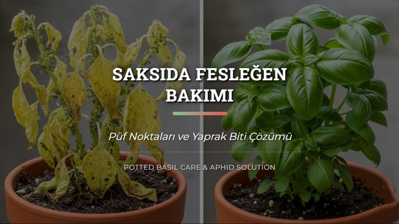 Saksıda Fesleğen Bakımı Puf Noktaları: Yaprak Biti Çözümü