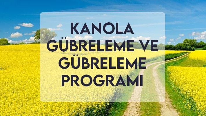 Kanola Gübreleme ve Gübreleme Programı Kanola Gübreleme ve Gübreleme Programı