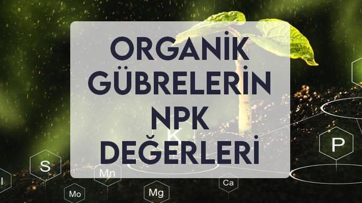 Organik Gübrelerin NPK Değerleri Organik Gübrelerin NPK Değerleri