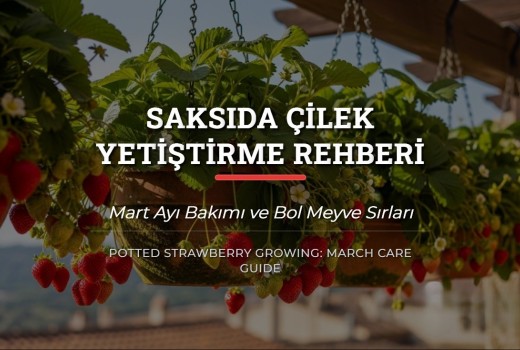 Saksıda Çilek Yetiştirme Rehberi: Mart Ayı Bakımı ve Bol Meyve