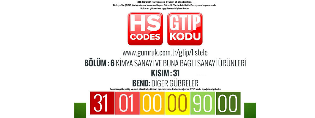 Solucan Gübresi GTİP Kodu Nedir? | Rivasol Solucan Gübresi GTİP Kodu Nedir? | Rivasol