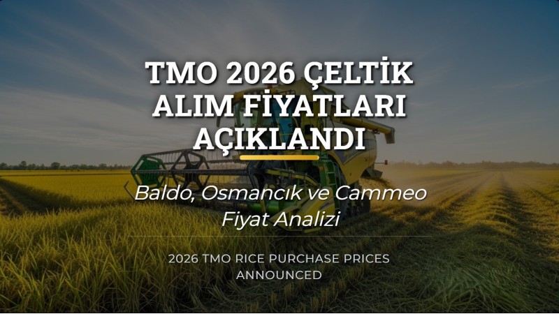 TMO 2026 Çeltik Alım Fiyatları Açıklandı: Baldo, Osmancık, Cammeo