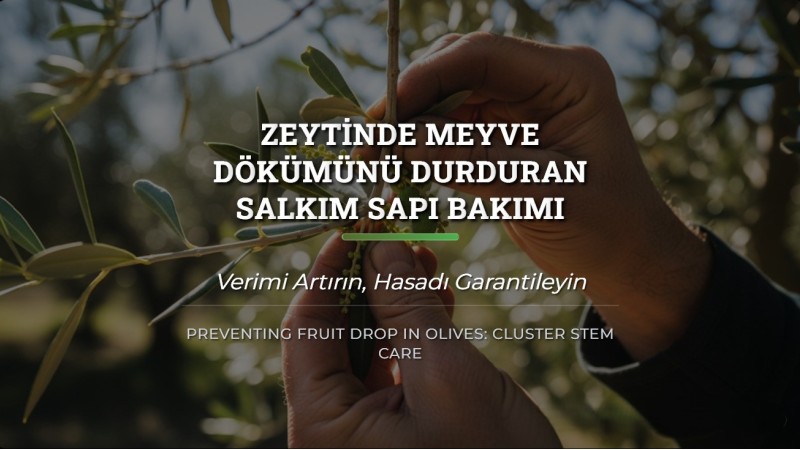 Zeytinde Meyve Dökümünü Durduran Salkım Sapı Bakımı